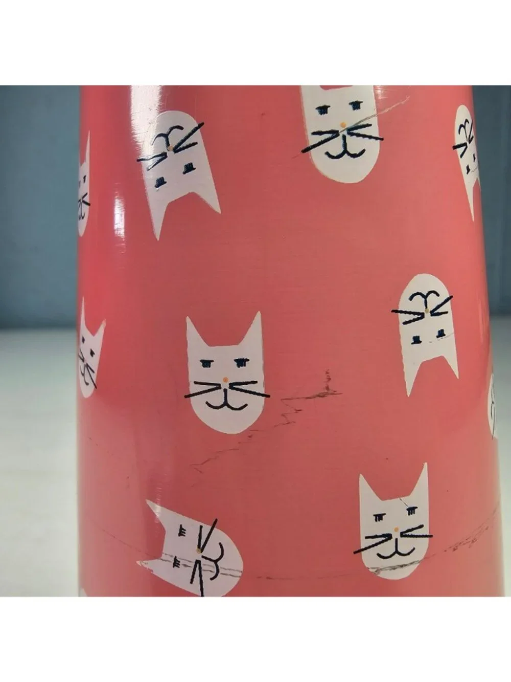 Sip By Swell 15oz Insulated Stainless Steel Water Bottle Pink Cat Kitten Print